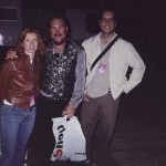 Sue Foley, Steve Cropper, and myself at Bishopstock, Exeter, England 2001