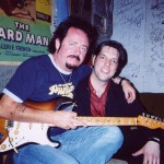 Steve Lukather backroom at Healey's, Toronto in May 2003
