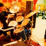 High School Band with my Pearl-made, Silvertone Drumkit 1984